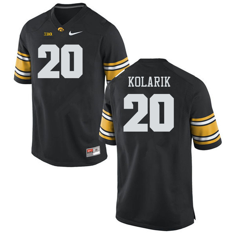 Men #20 Kael Kolarik Iowa Hawkeyes College Football Alternate Jerseys Sale-Black - Click Image to Close